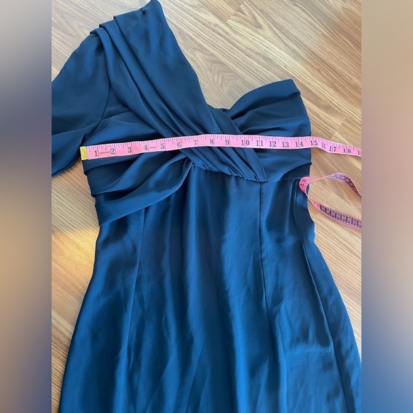 ROKH One Shoulder Midi Sheath Dress - Picture 8 of 16